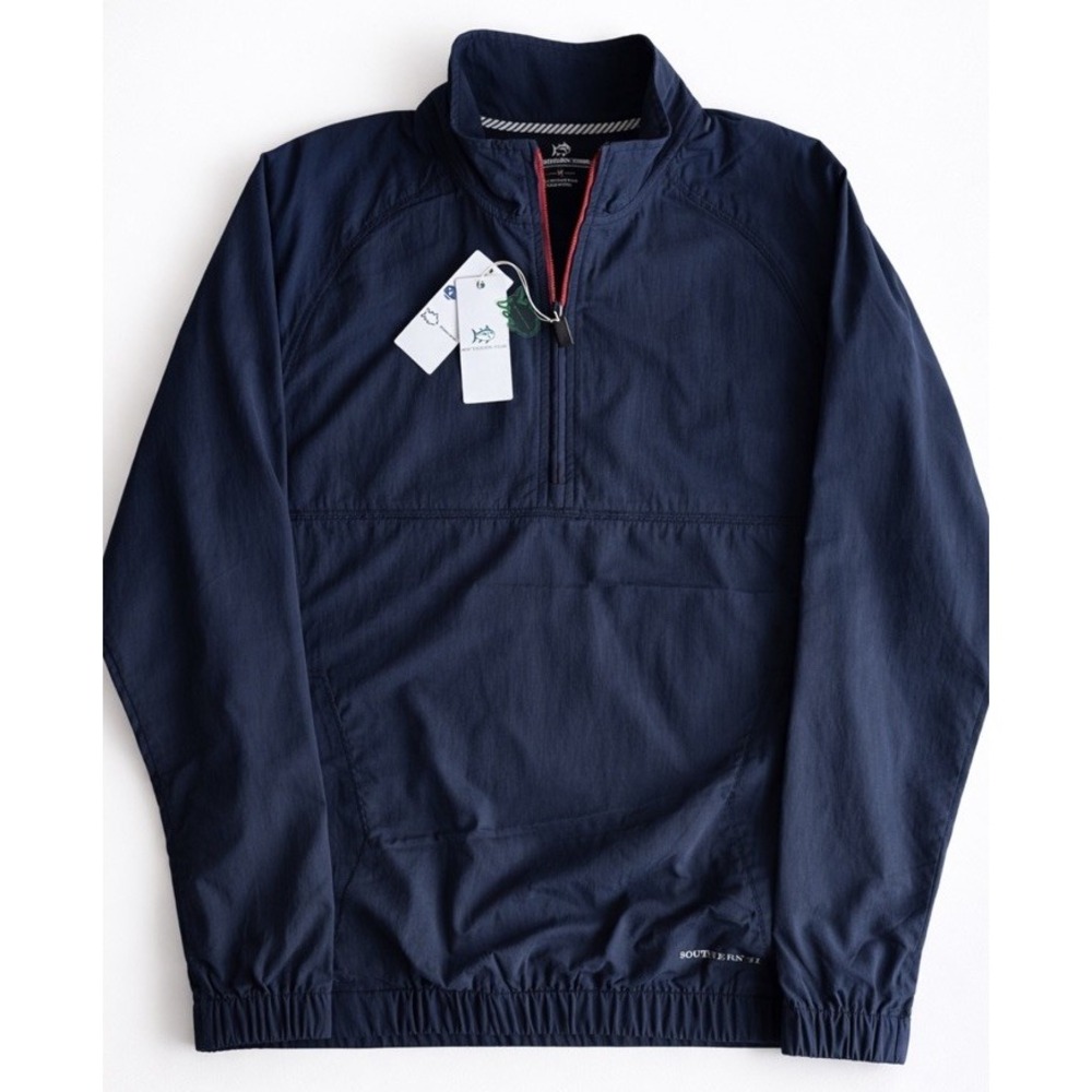 SOUTHERN TIDE Windbreaker Jacket Shoreline Pullover Navy $165 Men's M
